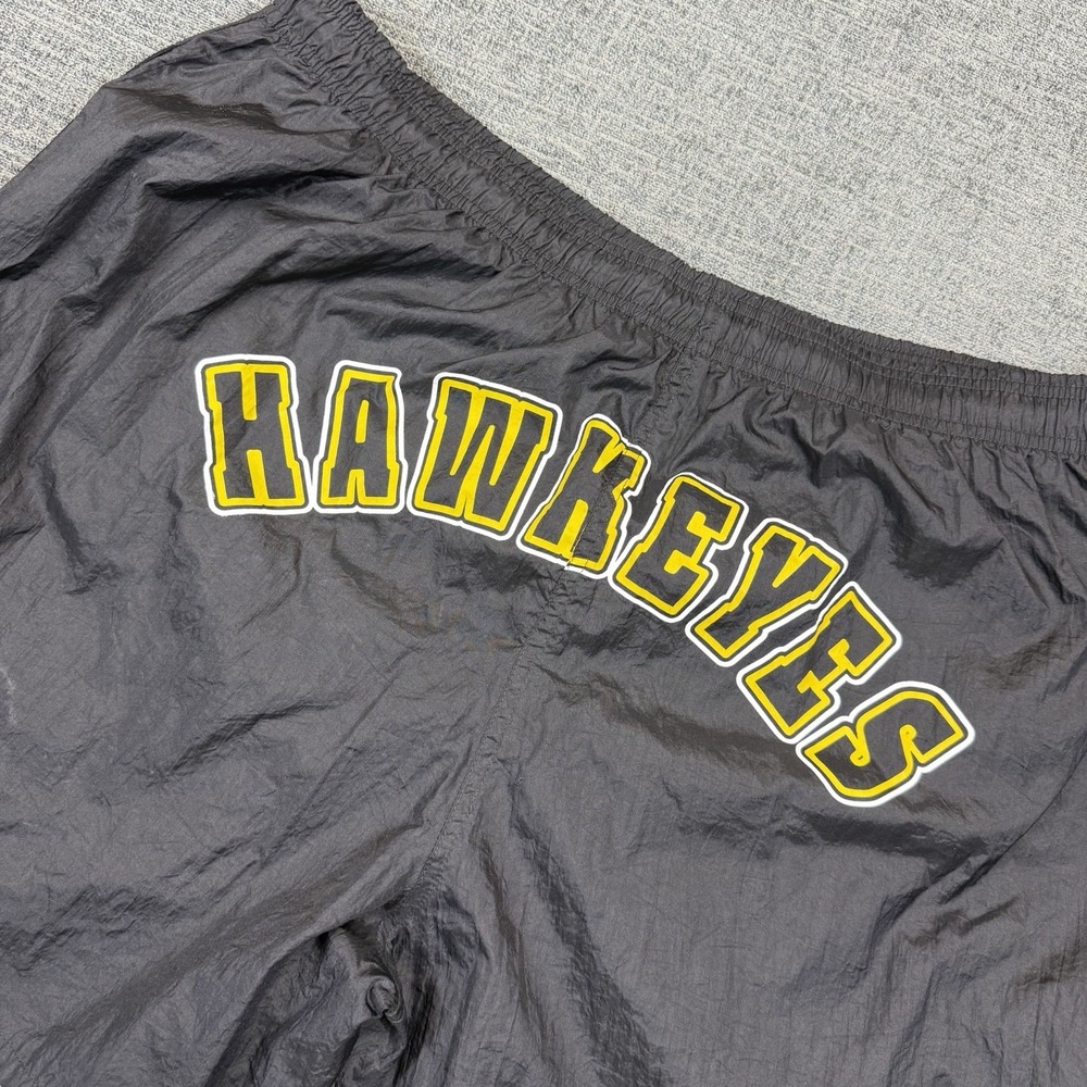 Vintage Iowa‎ Hawkeyes Lee Sport Shorts Men's XXL Black Lined Wrestling Track